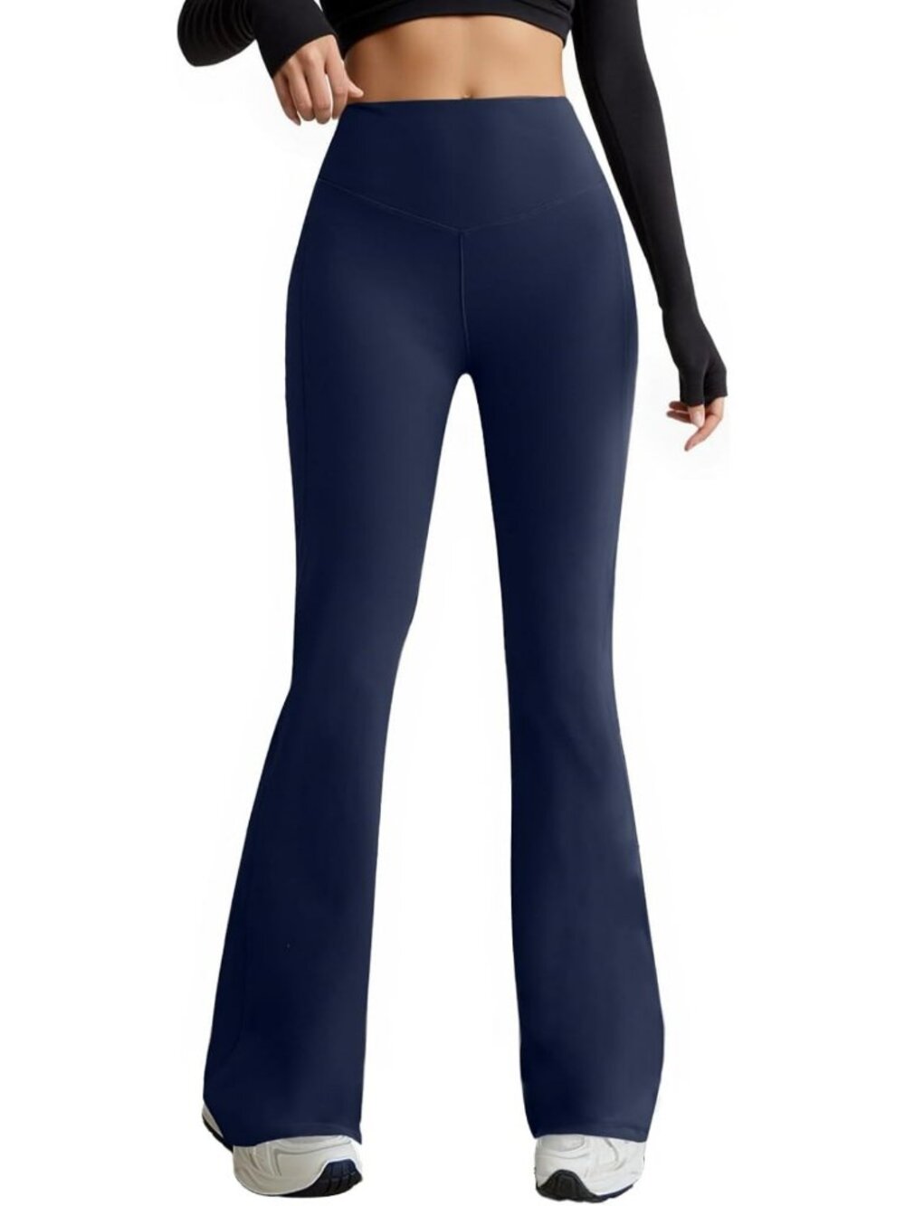 High Waist Flare Leggings for Women - Tummy Control, Pockets, Bootcut Yoga Pants